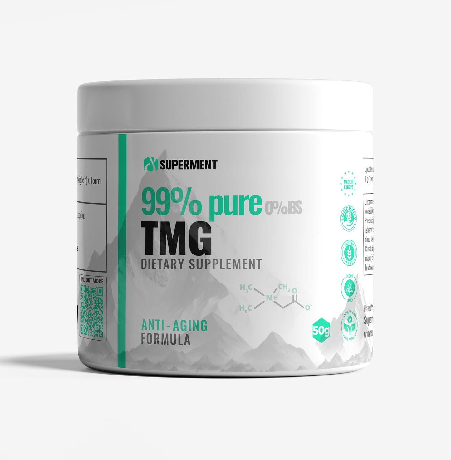 TMG 99% PURE trimetilglicin, betain 50g SUPERMENT