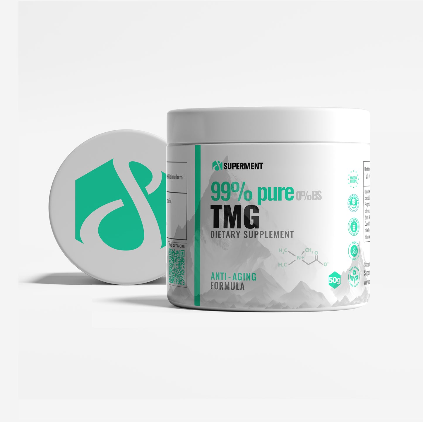 TMG 99% PURE trimetilglicin, betain 50g suplement SUPERMENT