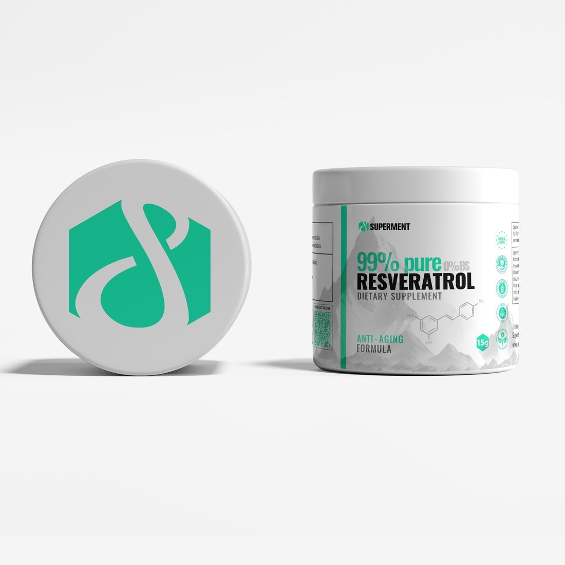 Na slici je resveratrol suplement od brenda SUPERMENT, jedini čisti resveratrol na tržištu sa DER 100:1