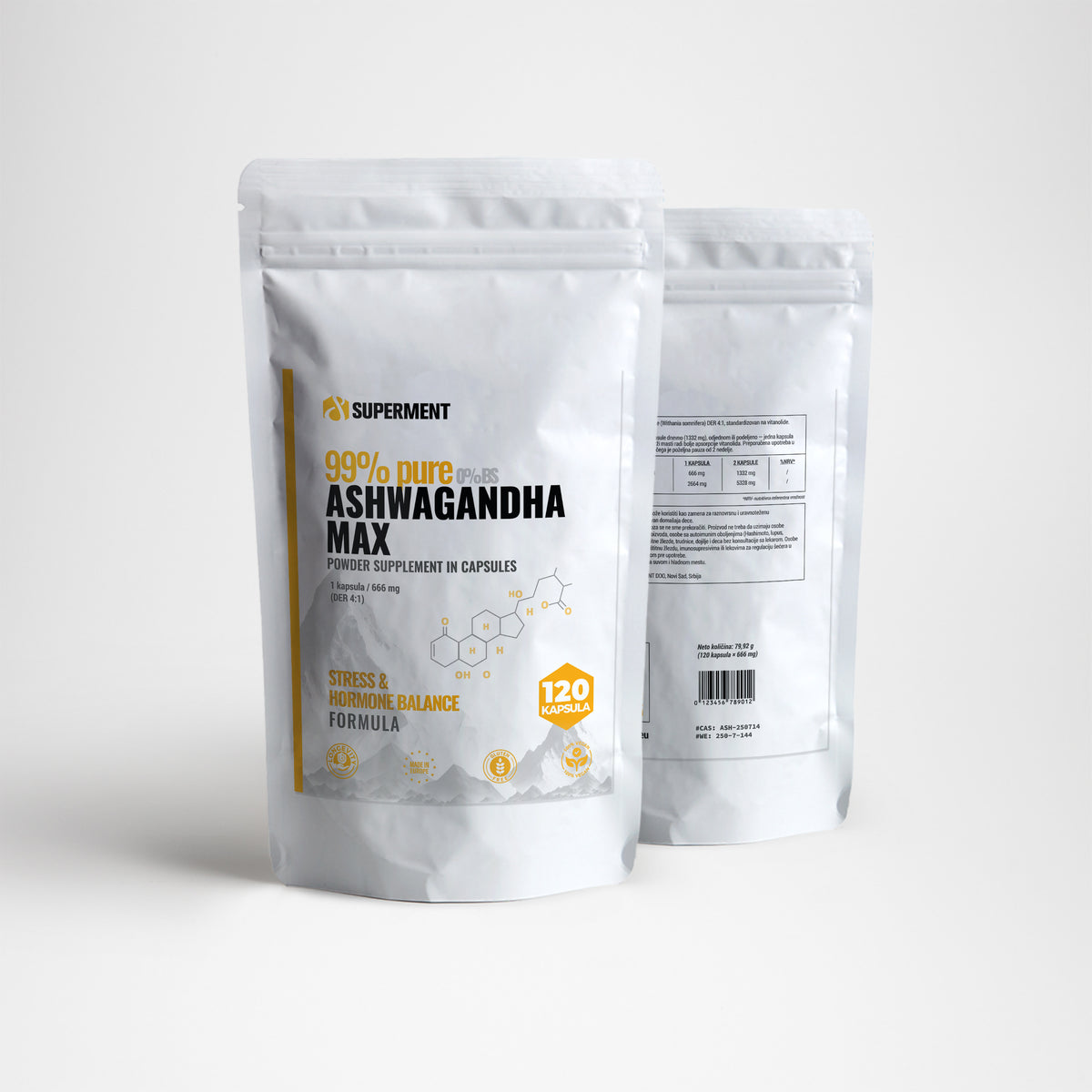 Ashwagandha MAX 120x kapsula 666mg