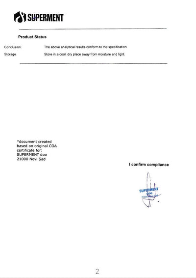 D-Riboza Lab tested COA 