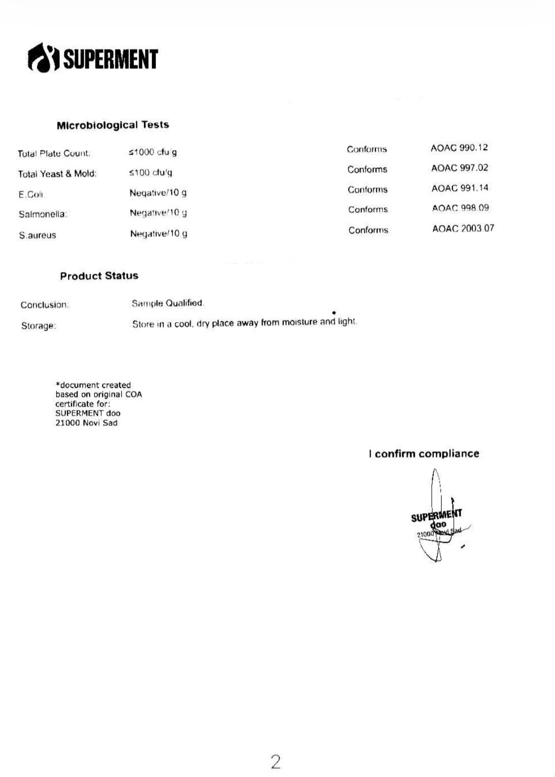 Fisetin CoA lab tested labaratorijski testiran izvestaj 