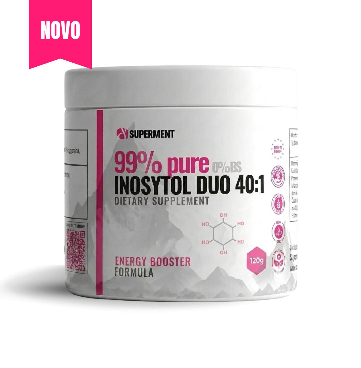 Inosytol DUO / Myo+ D-Chiro 120g čist prah 40:1  | SUPERMENT®