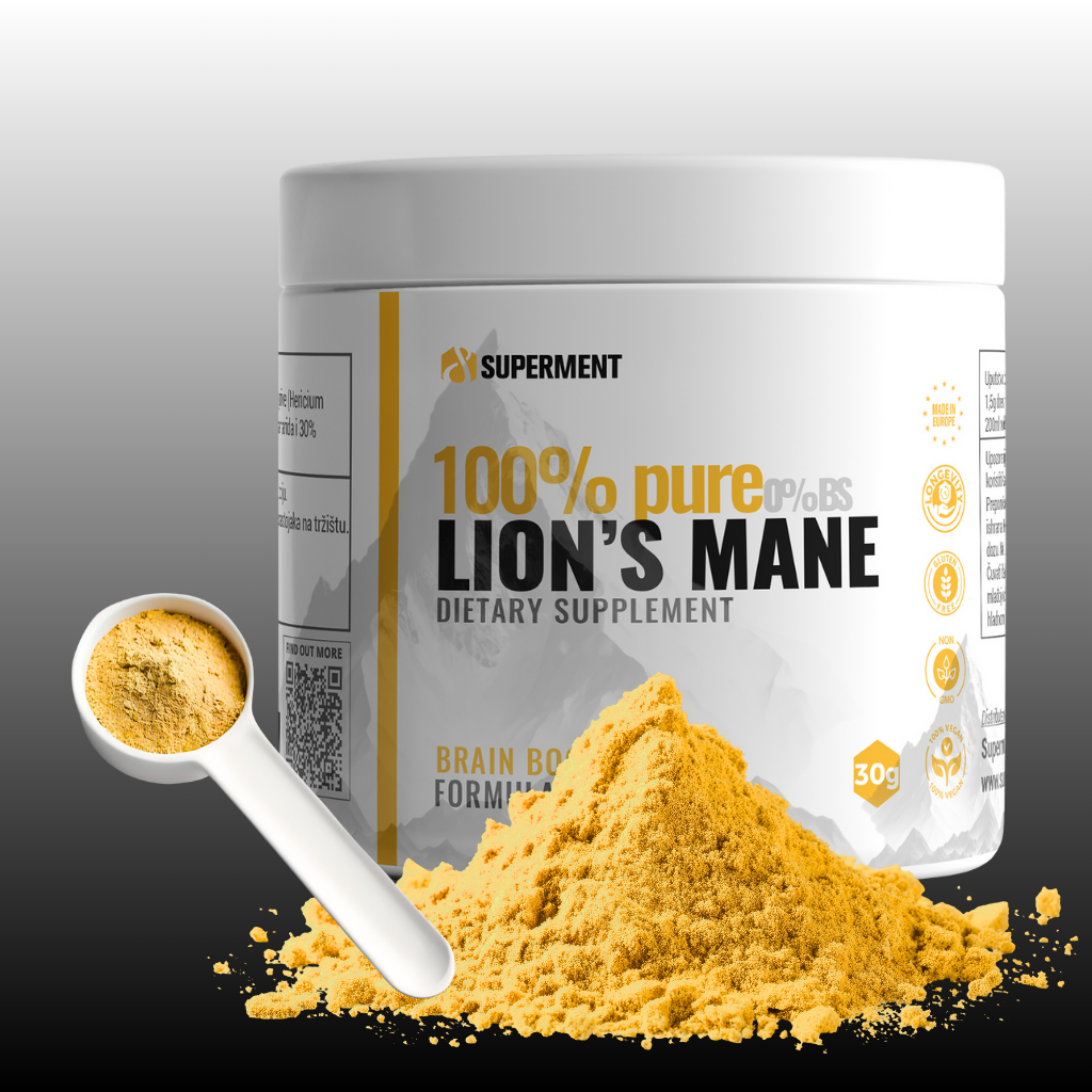 Lavlja griva sa kašikom i prahom