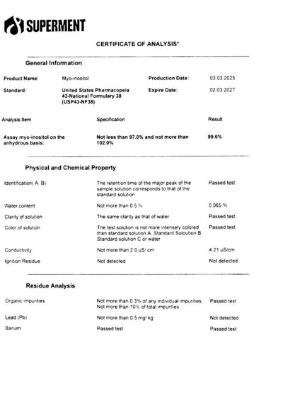 Mio_inozitol labaratorijski testiran lab tested CoA 