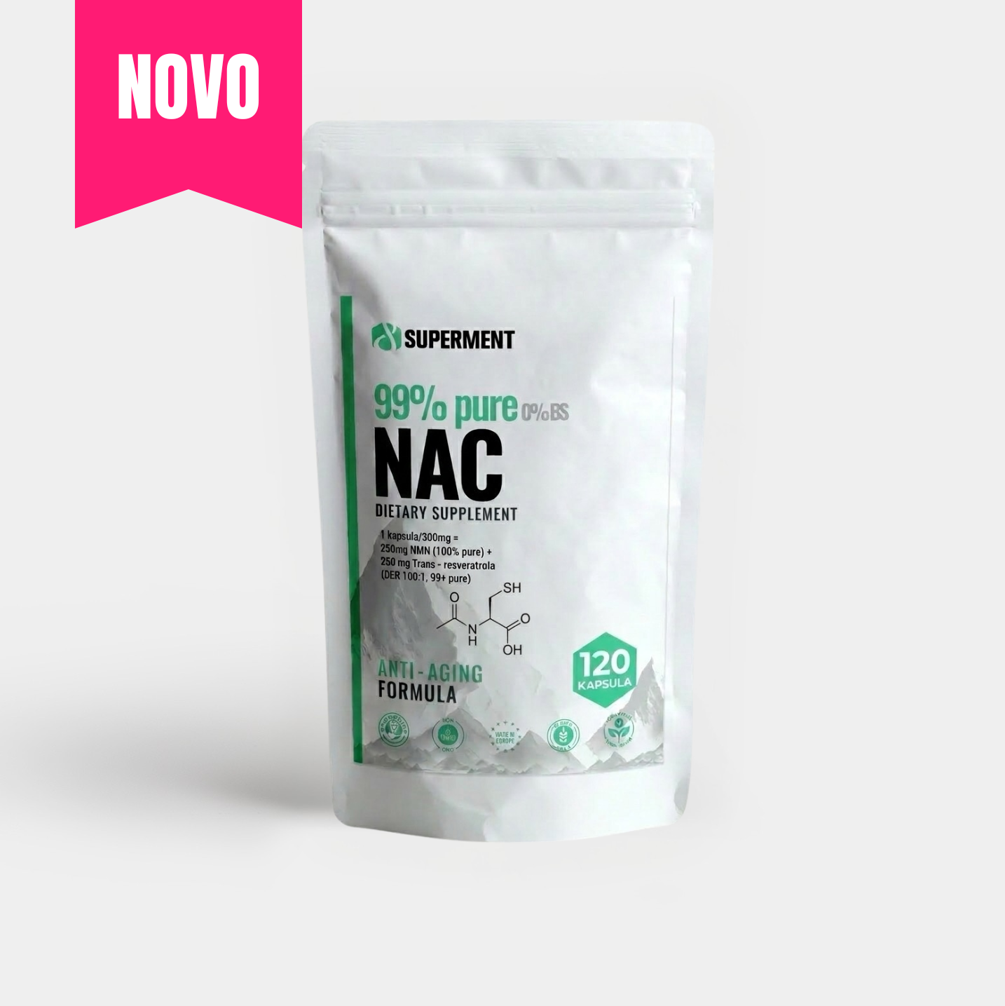 NAC (N-acetil L-cistein) 120x kapsula 300mg | SUPERMENT®