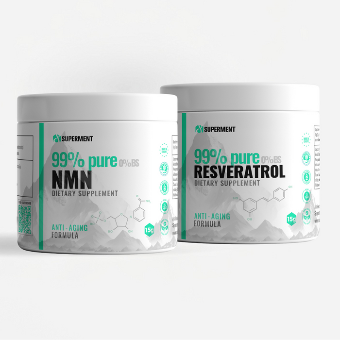 NMN i Resveratrol čist prah 15g+15g | SUPERMENT®