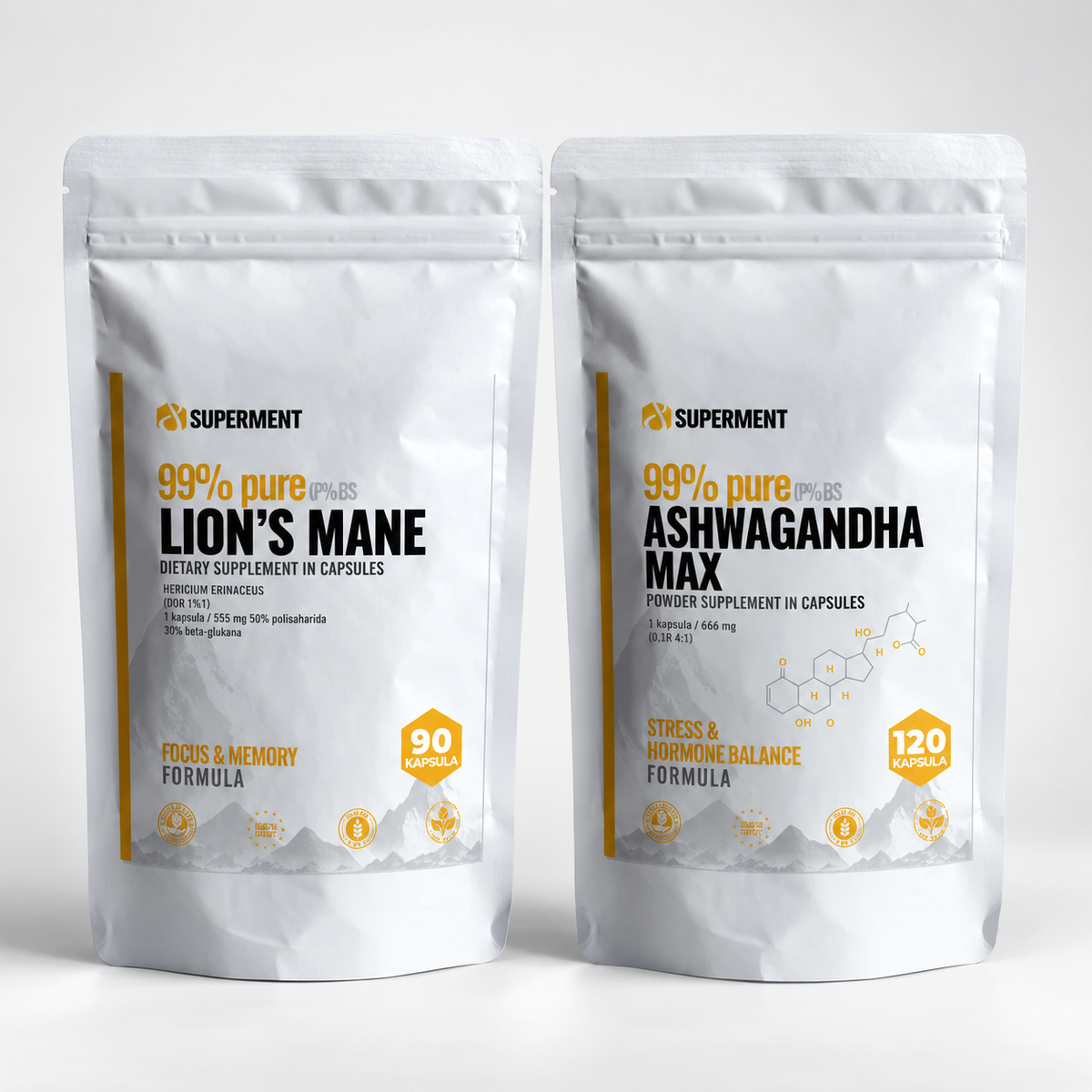 Ashwagandha + Lion's Mane BLEND kapsule