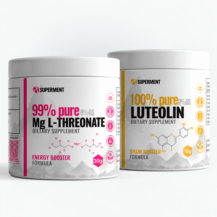 Magnezijum L-treonat i Luteolin DUO PAKET – čist prah 30g+15g