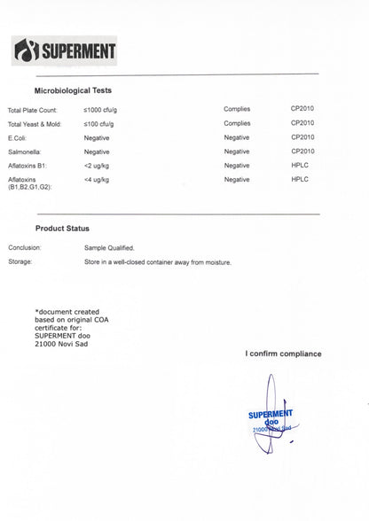 Pterostilben CoA Test Labaratroija Lab Potvrda Labaratorisjki testiran