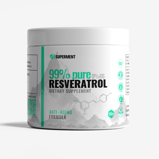 Resveratrol 99% PURE, trans-rasveratrol čist prah 15g Dugovečnost NMN NAD+